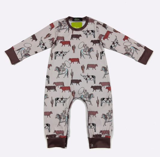 Ropin' Cattle Romper