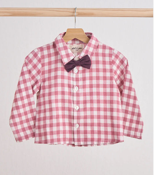 Boys Pink Gingham Shirt